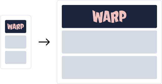Content transistioning from small screen to large screen